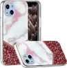 A product shot of a phone case with a marble and glitter design. Produktbild-Vorschau