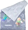 A Minecraft-themed duvet cover and pillowcase set, folded and partially open. Náhled obrázku produktu
