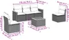 vidaXL 6-tlg. Garten-Sofagarnitur mit Kissen Beige Poly Produktbild-Vorschau 3