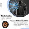 Schwarze Textil-Motorradjacke mit herausnehmbarem Innenfutter und winddichtem Design. Produktbild-Vorschau