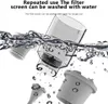 A vacuum cleaner filter and parts are being washed in water. Produktbild-Vorschau