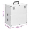 vidaXL Astuccio per cosmetici 37x24x40 cm argento alluminio Anteprima dell’immagine prodotto 6