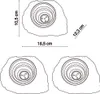Diagram showing dimensions of three solar lights. Produktbild-Vorschau