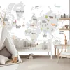 Vlies Fototapete - Minimalist Map for Children's Room Produktbild-Vorschau 2