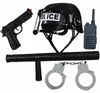 Fünfteiliges Polizei-Spielset für Kinder mit Helm, Spielzeugpistole, Schlagstock, Walkie-Talkie und Handschellen. Produktbild-Vorschau