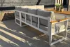 Gartenlounge Cube Essgruppe Weiß Ecksofa verstellbar Produktbild-Vorschau 9
