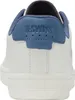 The back view of a white K-Swiss sneaker with blue accents. Produktbild-Vorschau