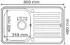 PYRAMIS SPACE MINI 1B 1D 1 Becken Spüle aus Edelstahl / Produktbild-Vorschau 10