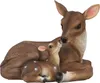 Reh mit Rehkitz liegend Figur 14cm x 18cm Dekorationsfigur Produktbild-Vorschau 1