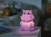LED Nachtlicht für Kinder mit Akku Ladestation Nilpferd Produktbild-Vorschau 3