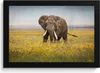 MuchoWow® MuchoWow® Gerahmtes Poster Elefant - Blumen - Produktbild-Vorschau 1