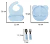 Plats en silicone pour enfants ours en peluche bleu vif 4el Voir les images du produit 6