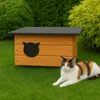 QLS Isoliertes Katzenhaus aus Holz 60x40x40 cm - Winterfest Produktbild-Vorschau 1