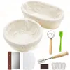 15-teiliges Gärkörbchen-Set aus Rattan, 23 cm rund und 25 Produktbild-Vorschau 1
