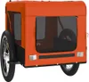 vidaXL Fahrradanhänger Hunde Orange und Schwarz Produktbild-Vorschau 4