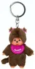 Mädchen rosa Anhänger | 10 cm Monchhichi Sekiguchi | Produktbild-Vorschau 1