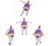 Collage of a person in an inflatable ballerina costume from different angles. Náhled obrázku produktu