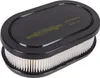 A black and white air filter for a lawnmower engine. Produktbild-Vorschau