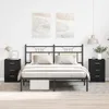 vidaXL Szafki nocne 2 szt. czarne 38x35x56 cm materiał Podgląd zdjęcia produktu 8