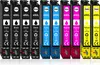 A row of printer ink cartridges. Produktbild-Vorschau
