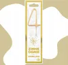 Zimny ogień cyfra 4 dekoracyjny 7,5 cm Podgląd zdjęcia produktu 7