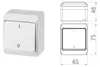 Wandmontageschakelaar voor inbouwspots, wit, IP44, HERMES Productafbeelding-voorbeeld 4