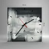 Wanduhr - Quadrat - Glasuhr - Abstraktion Schwarz Weiß - Produktbild-Vorschau 3