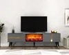 Skye Decor, Vania Fireplace - Anthracite, Gold, Produktbild-Vorschau 1