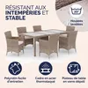 CASARIA® Salon de jardin 6 personnes polyrotin beige Voir les images du produit 5