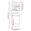 Wasmachinekast 64x25,5x190 cm betongrijs Productafbeelding-voorbeeld 10