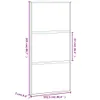 vidaXL Porta scorrevole bianca 102,5x205 cm in vetro Anteprima dell’immagine prodotto 7