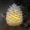 LED svíčka, vosková, šiška, 10 x 13 cm, bílá Náhled obrázku produktu 4