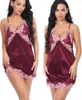 Intimo femminile - Set di raso - Pizzo - Camicia da notte Anteprima dell’immagine prodotto 4
