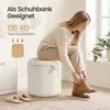 Yaheetech runder Hocker mit 35L Stauraum, Cordstoff, ∅43 x Produktbild-Vorschau 5