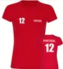 multifanshop Damen T-Shirt - Portugal - Trikot Nummer 12, Produktbild-Vorschau 1
