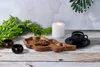 Serveertablet van akaziahout, notenhouder, model "Leaf", Productafbeelding-voorbeeld 6