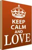 vianmo Holzschild 30x20 cm Keep Calm and Love Produktbild-Vorschau 1