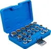 A set of socket wrenches in a blue plastic case. Náhled obrázku produktu