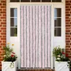 Design Fliegenvorhang Silbergrau und Rosa 100x220 cm Produktbild-Vorschau 1