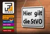 Blechschild Hinweis 18x12cm hier gilt StVO Verkehrsschild Produktbild-Vorschau 3
