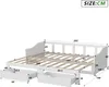 Rozkládací pohovka z masivního dřeva 90x200 cm se 2 Náhled obrázku produktu 4