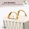 Wäschekorb 35L aus Metall geflochten, Nischenkorb Dekokorb Produktbild-Vorschau 6
