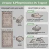 Carpetsale24 Waschbarer Teppich Vintage Kurzflor Teppich Produktbild-Vorschau 6