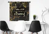 MuchoWow® Wandteppich Wandbehang Zitat - Motivation - Gold Produktbild-Vorschau 3