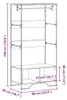 vidaXL Věšák na kabáty kouřový dub 90x50x180 cm materiál na Náhled obrázku produktu 8