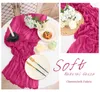 8 Stück Käsetuch Tischläufer 3m Lang, Hot Pink - Boho Produktbild-Vorschau 4