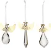 Anhänger WINTERKOLLAGE ACCESSOIRES Glas-Engel 3 Stück HOMLA Anteprima dell’immagine prodotto 1