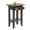 A small wooden side table with a drawer and a shelf, topped with a green apple. Náhľad obrázku produktu