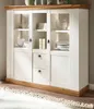 Highboard "Hemsby" in weiß Pinie und Eiche Wotan Landhaus Produktbild-Vorschau 1