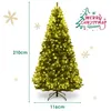 COSTWAY 210 cm LED kunstkerstboom, kerstboom met 1570 PVC Productafbeelding-voorbeeld 3